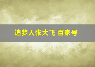 追梦人张大飞 百家号